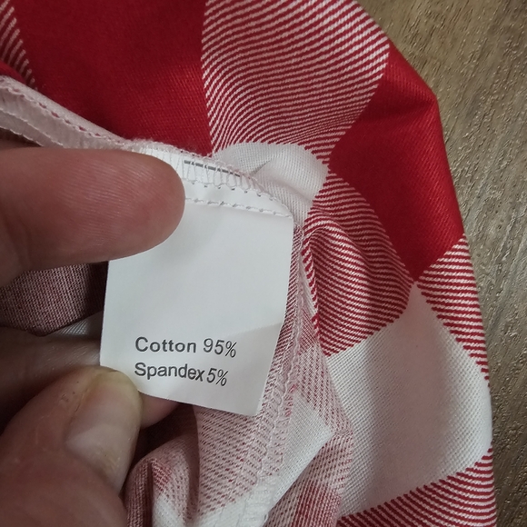 NWT Red and White Checkered Swing Dress - Picture 8 of 8